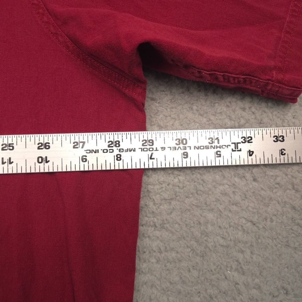 Wrangler Flex for Comfort Men 3XL Maroon Short Sleeve Button Shirt Stretch - Picture 5 of 11